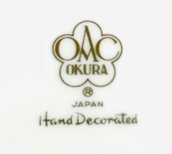 大倉陶園　手描き　ブルーローズ　大花瓶