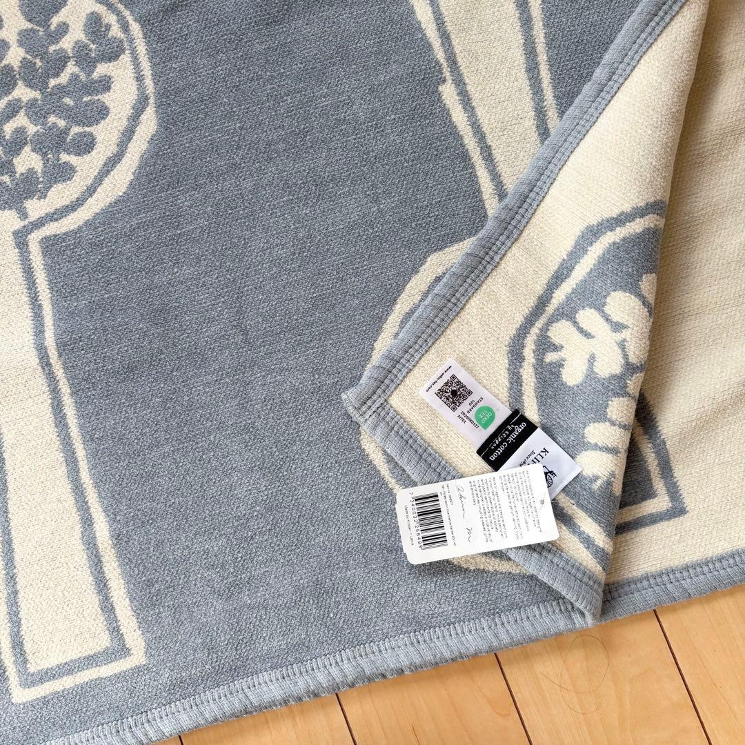 新品 未使用 クリッパン ミナペルホネン ブランケット コットン ブルー 皆川明