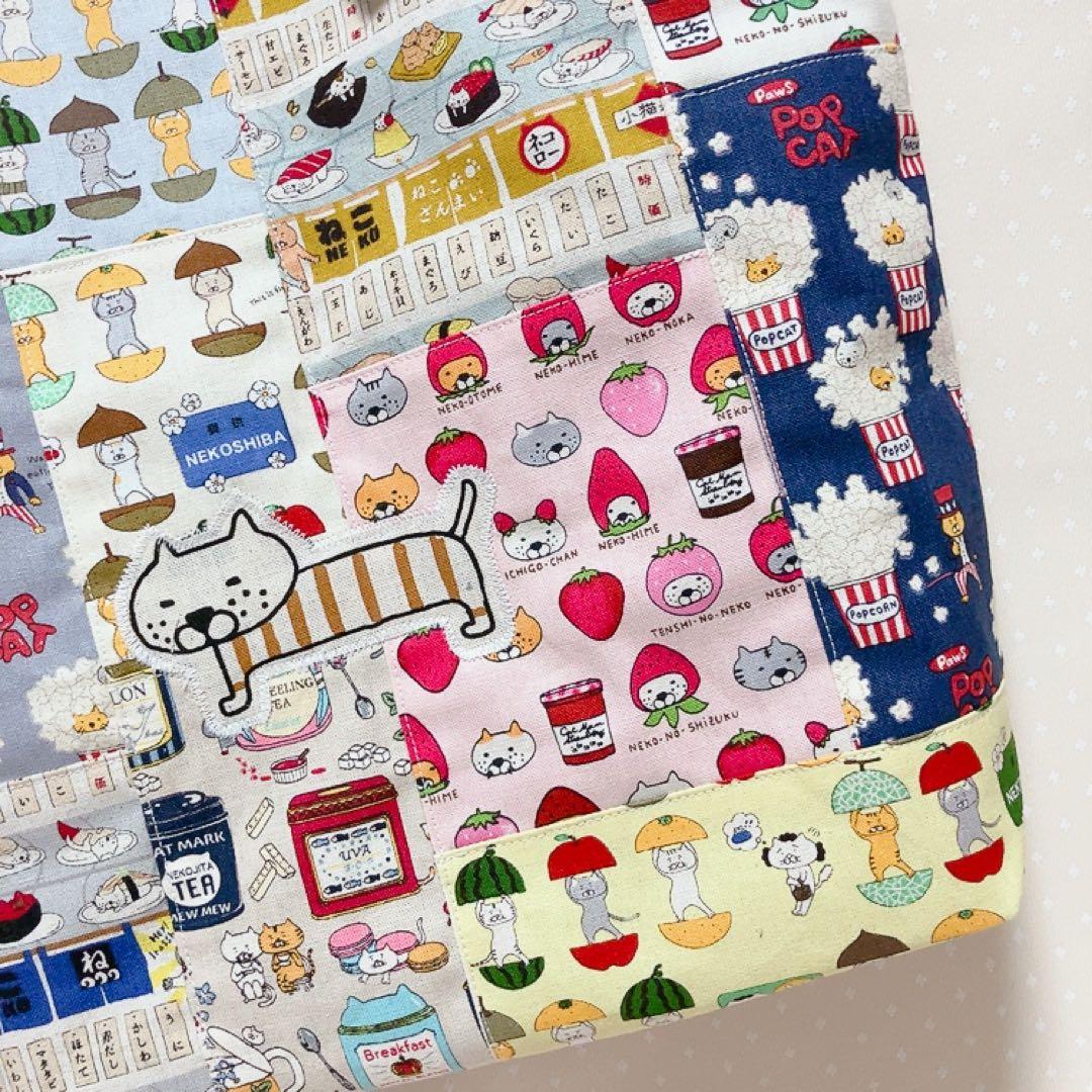 チャッピー。 パッチワークトートバッグ ねこ生地