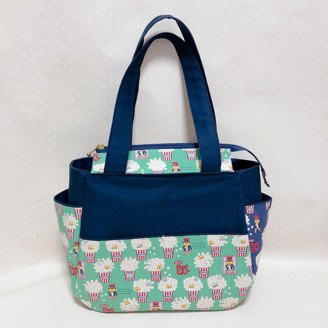 チャッピー。 パッチワークトートバッグ ねこ生地