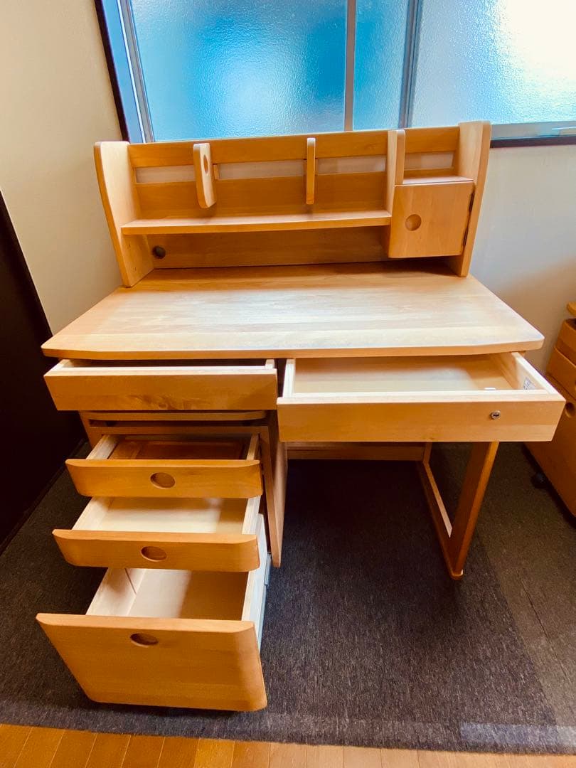 北欧風 天然木 学習机