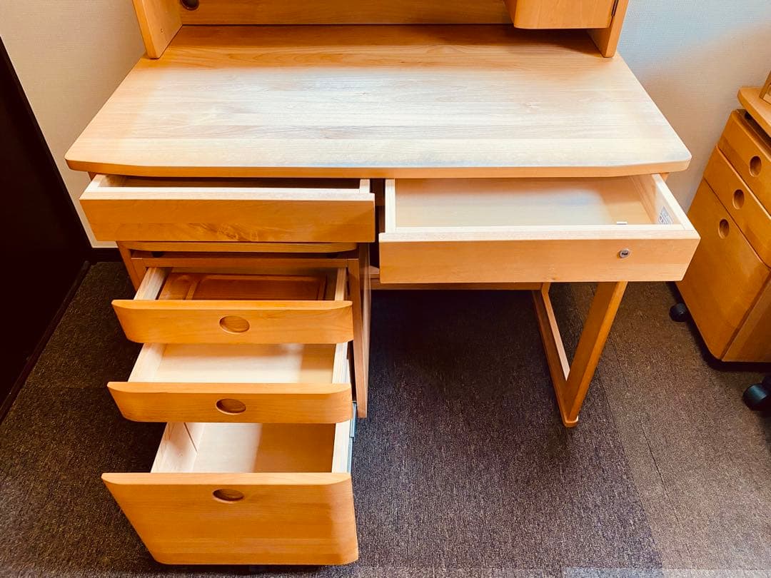 北欧風 天然木 学習机