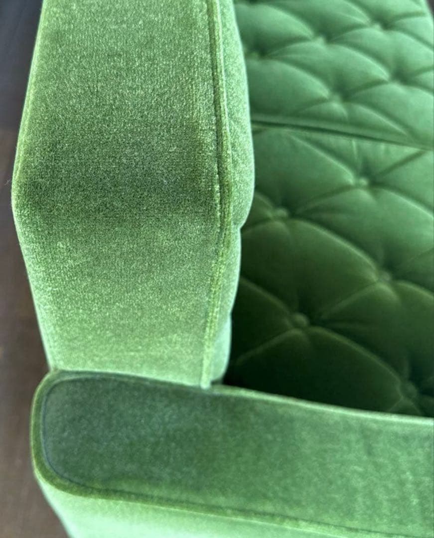 カリモク60 ロビーチェア　3シーター　モケットグリーン