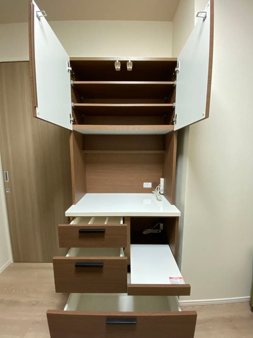 ニトリ　食器棚　キッチンボード　幅80cm