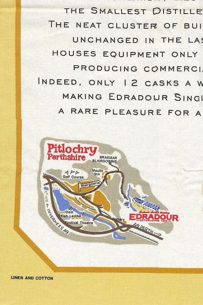 エドラダワー蒸溜所 イラストテーブルクロス