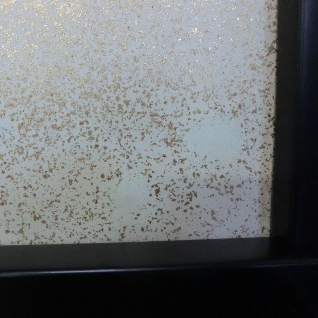 衝立　伝統和風衝立襖画　手描き山水画御所車　ブラックフレーム　訳アリ特価