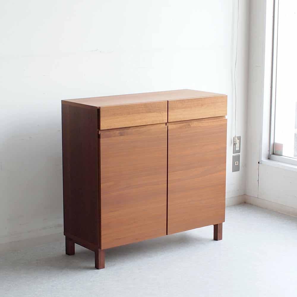 ウォールナット材 キャビネット 90cm モダン ZR24429