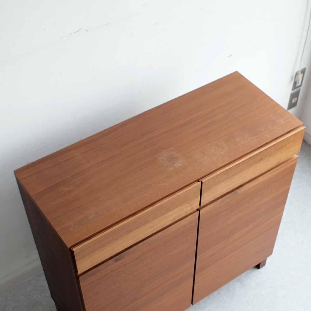 ウォールナット材 キャビネット 90cm モダン ZR24429