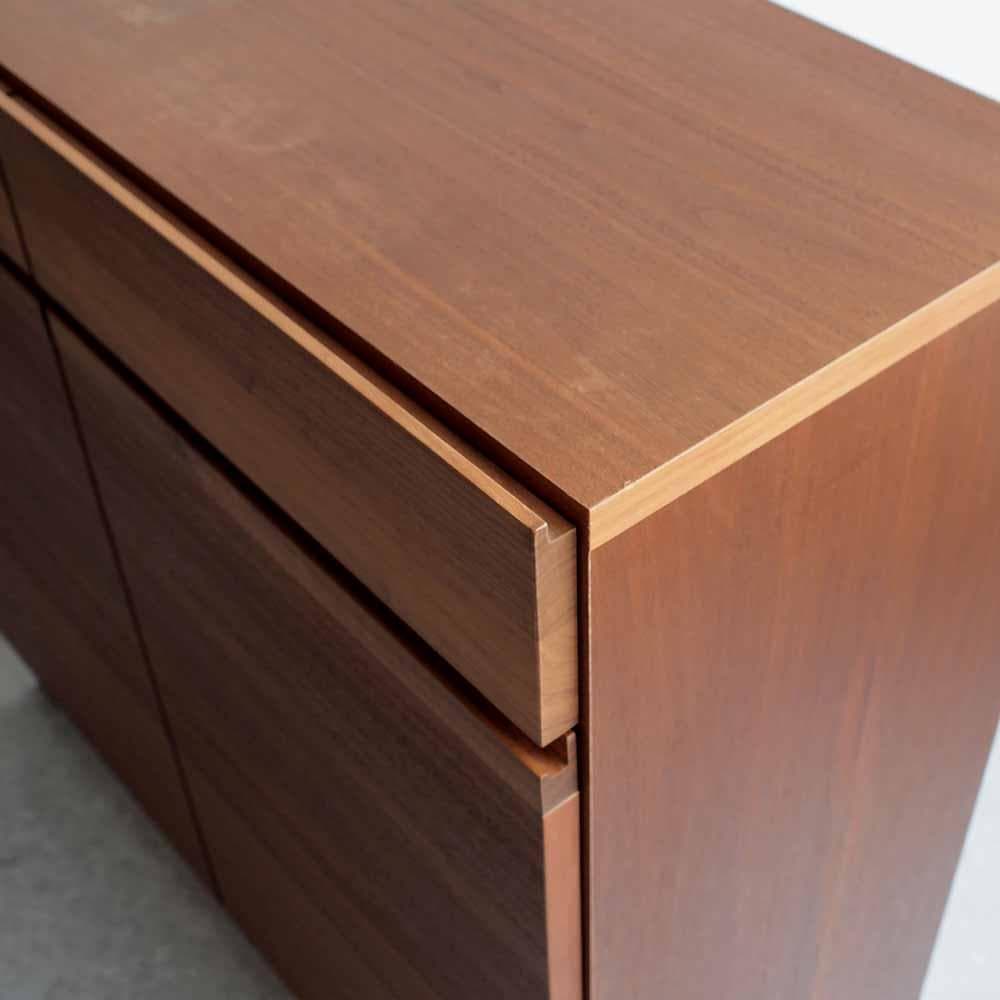 ウォールナット材 キャビネット 90cm モダン ZR24429