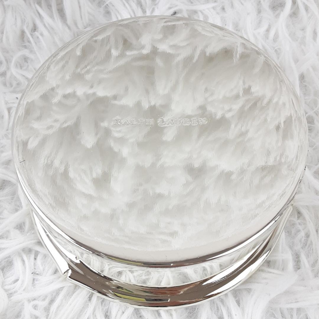 美品◎RALPH LAUREN アクセサリーケース シルバー 円型 保存箱付き