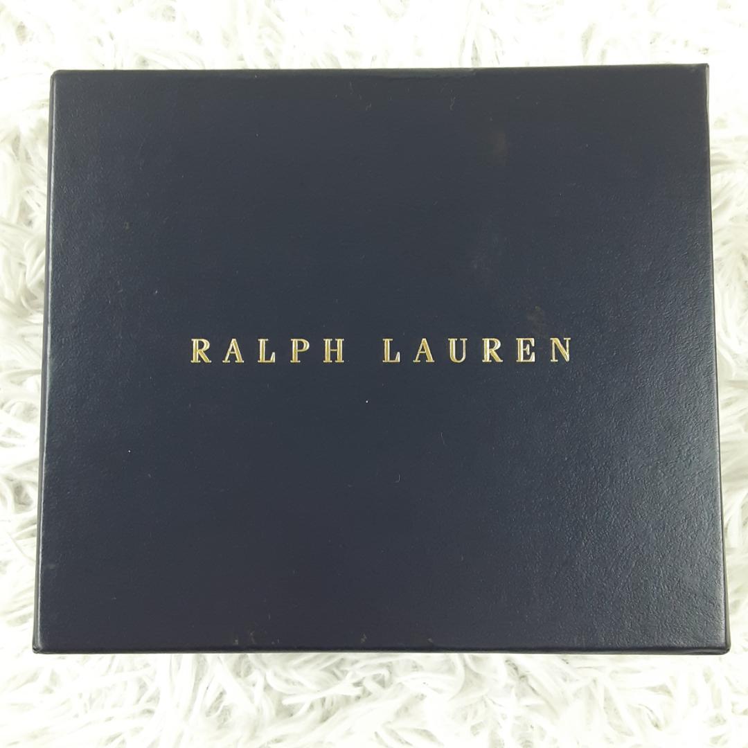 美品◎RALPH LAUREN アクセサリーケース シルバー 円型 保存箱付き