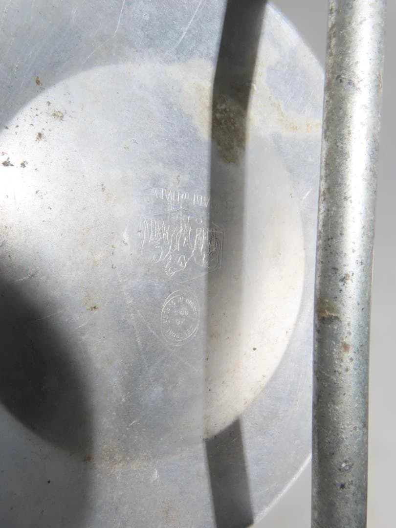 希少なイタリア製 アルミ ミルク缶 金属容器 古道具