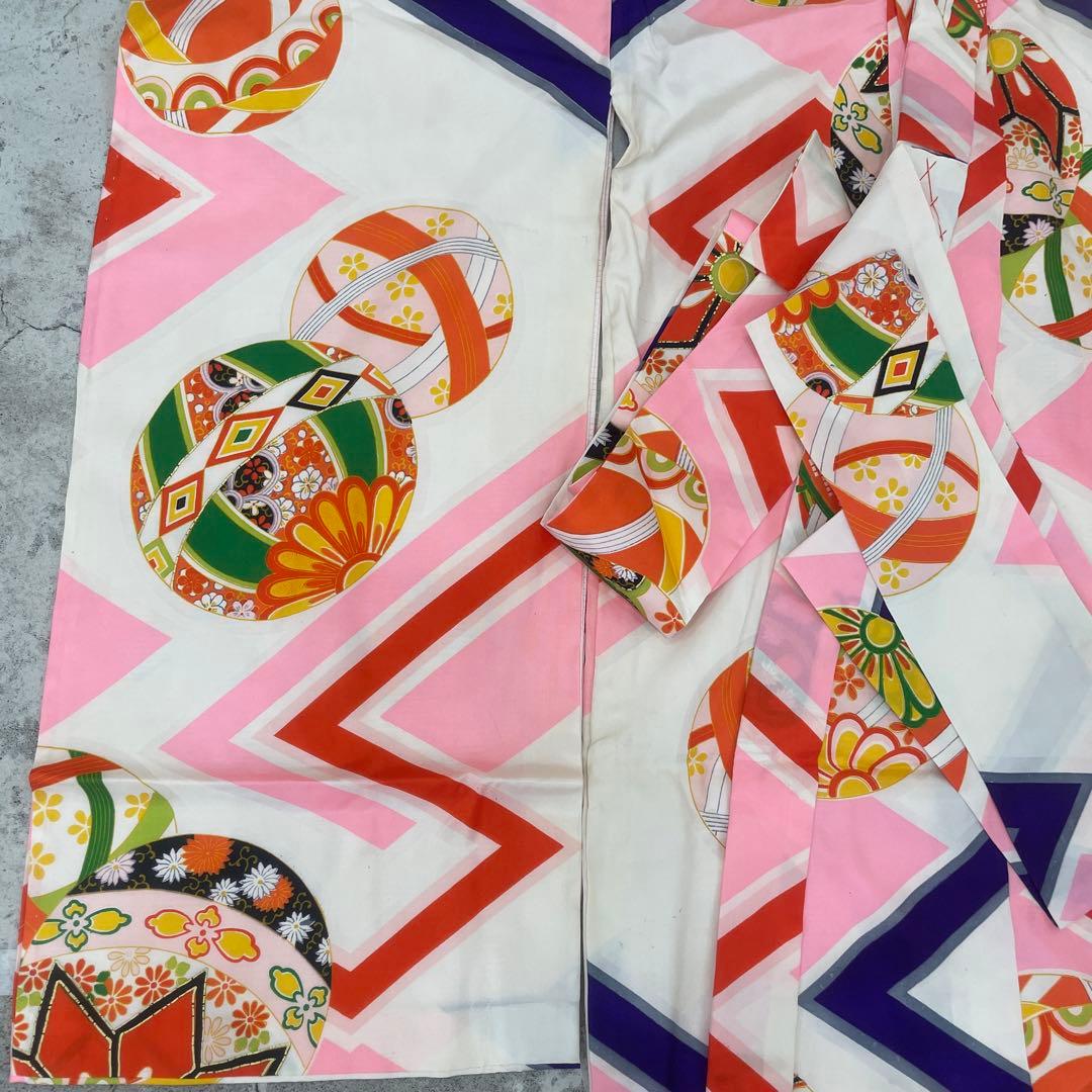 七五三　3歳女の子　アンティーク着物【K3-12】