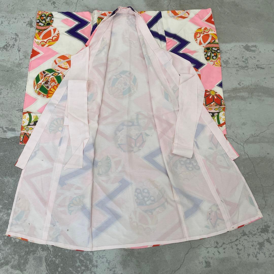 七五三　3歳女の子　アンティーク着物【K3-12】