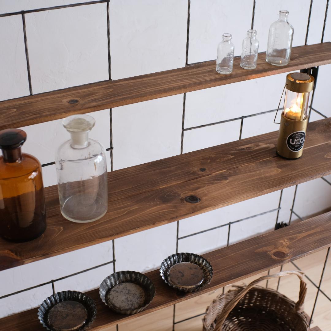 無骨なアイアン脚2点1セットk イベント什器 シェルフ 飾り棚 - メルカリ