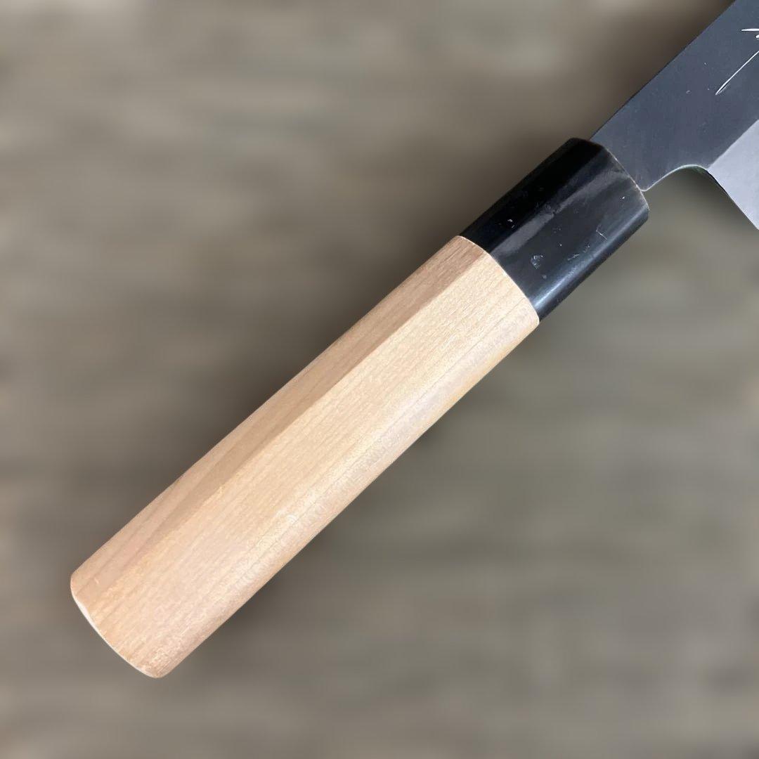 【新品未使用】堺孝行　和包丁本霞研シリーズ 鎌形薄刃180ｍｍ