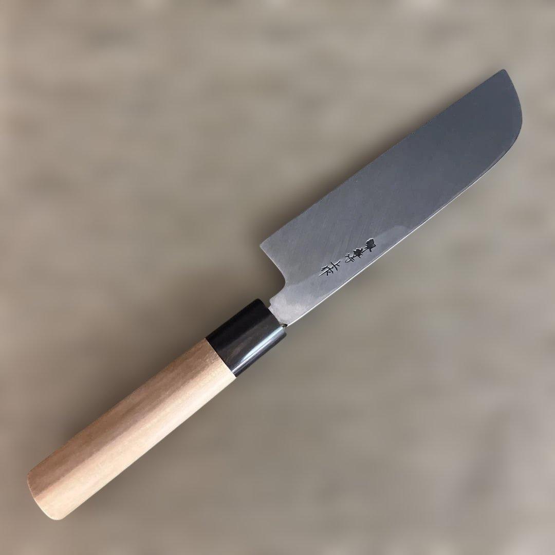 【新品未使用】堺孝行　和包丁本霞研シリーズ 鎌形薄刃180ｍｍ