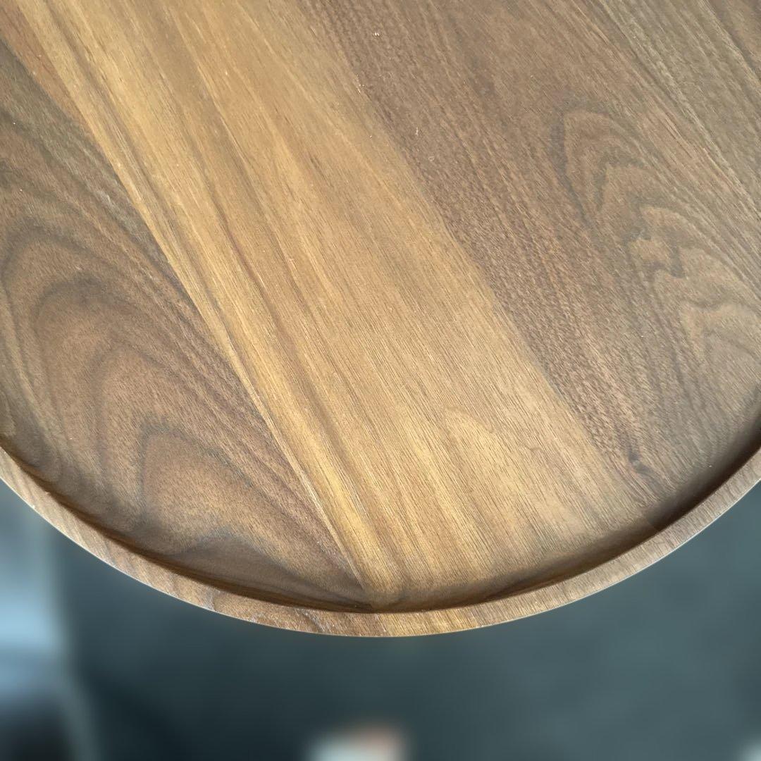 カッシーナイクスシー　ウォールナット円形サイドテーブル