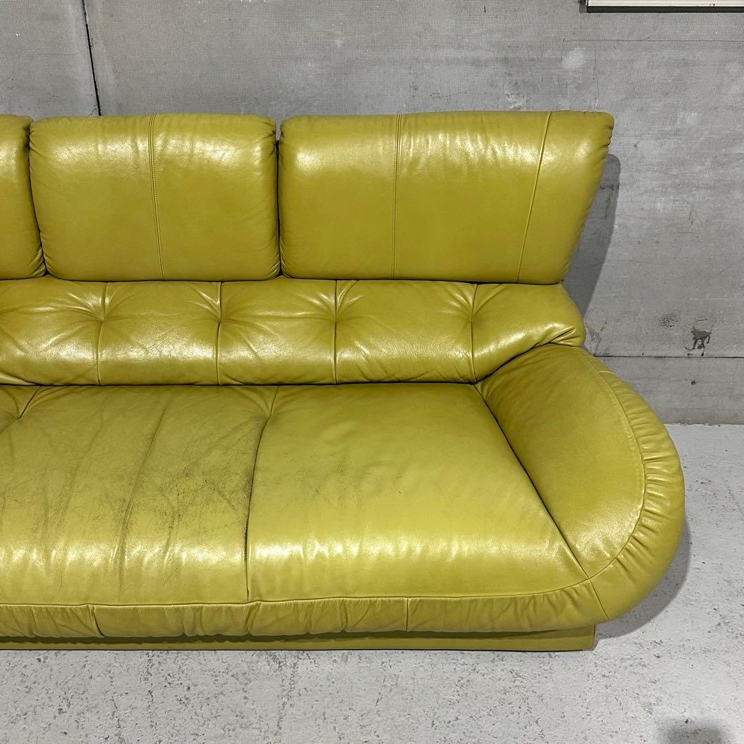 昭和レトロ karimoku カリモク 本革ソファ 3人掛｜ZTシリーズ応接家具