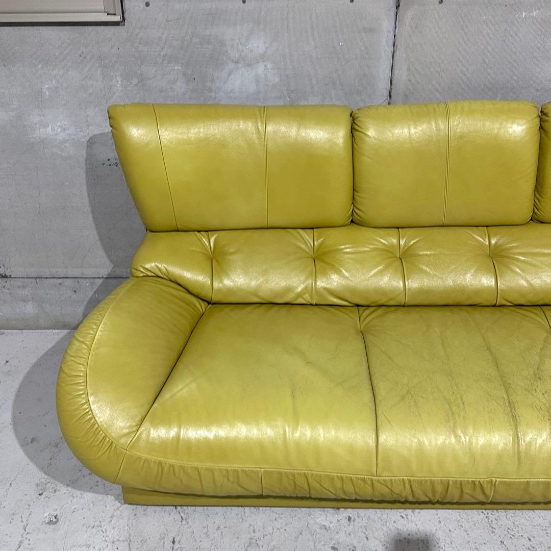 昭和レトロ karimoku カリモク 本革ソファ 3人掛｜ZTシリーズ応接家具