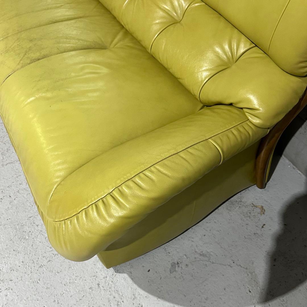 昭和レトロ karimoku カリモク 本革ソファ 3人掛｜ZTシリーズ応接家具