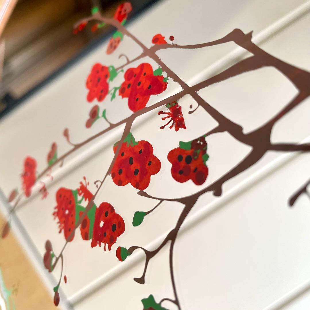 ハンドメイド　インテリア　壁掛け　鏡　梅と城/Japanese Style