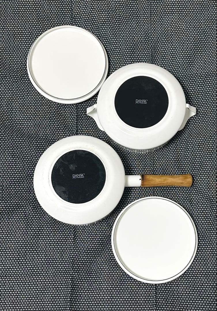 【ホワイト×2個セット】DANSK コベンスタイル ホーロー鍋 キャセロール