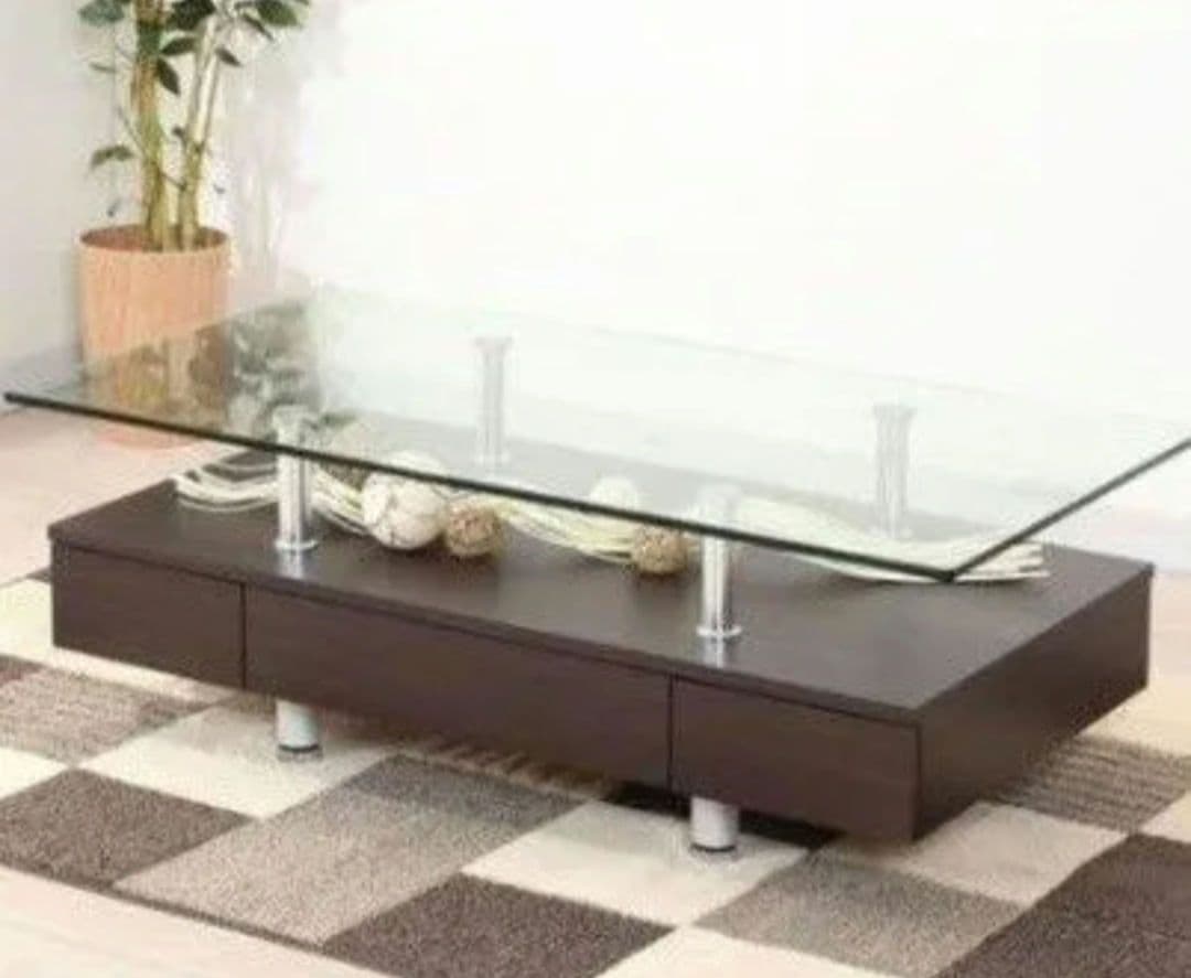 ニトリ　ガラステーブル