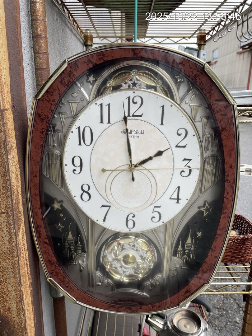 ★ 壁掛け 電波 時計 リズム スモールワールド 4MN513RH からくり時計
