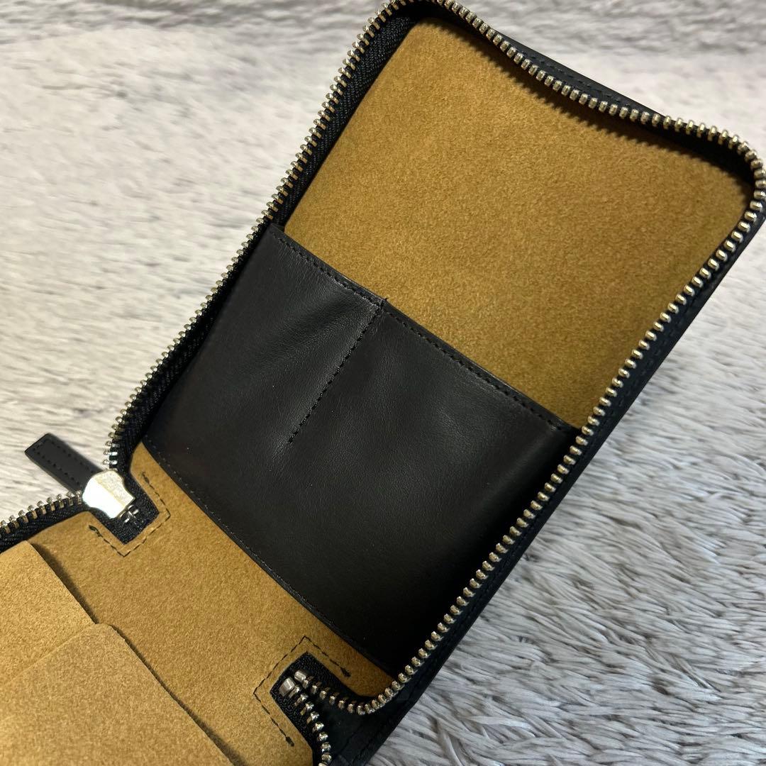 ソメスサドル SOMES SADDLE ラウンドファスナーマルチケース 本革 黒