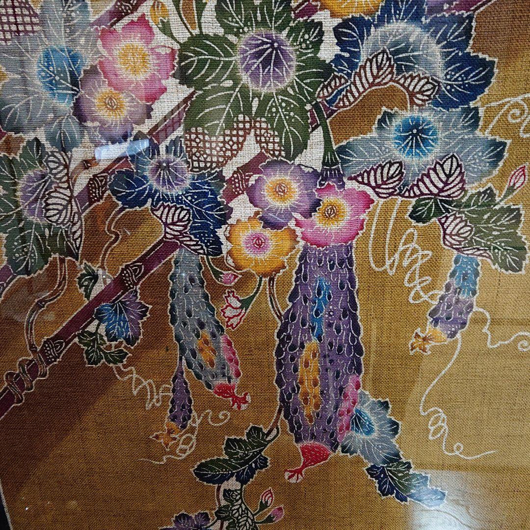 沖縄 知念先生 ゴーヤ麻布絵画