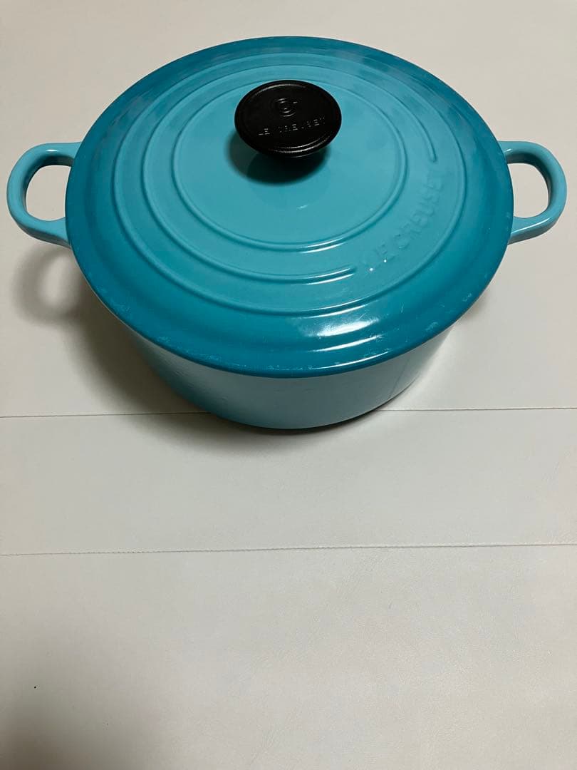 LE CREUSET ココットロンドルクルーゼカリビアンブルー廃盤限定色24cm