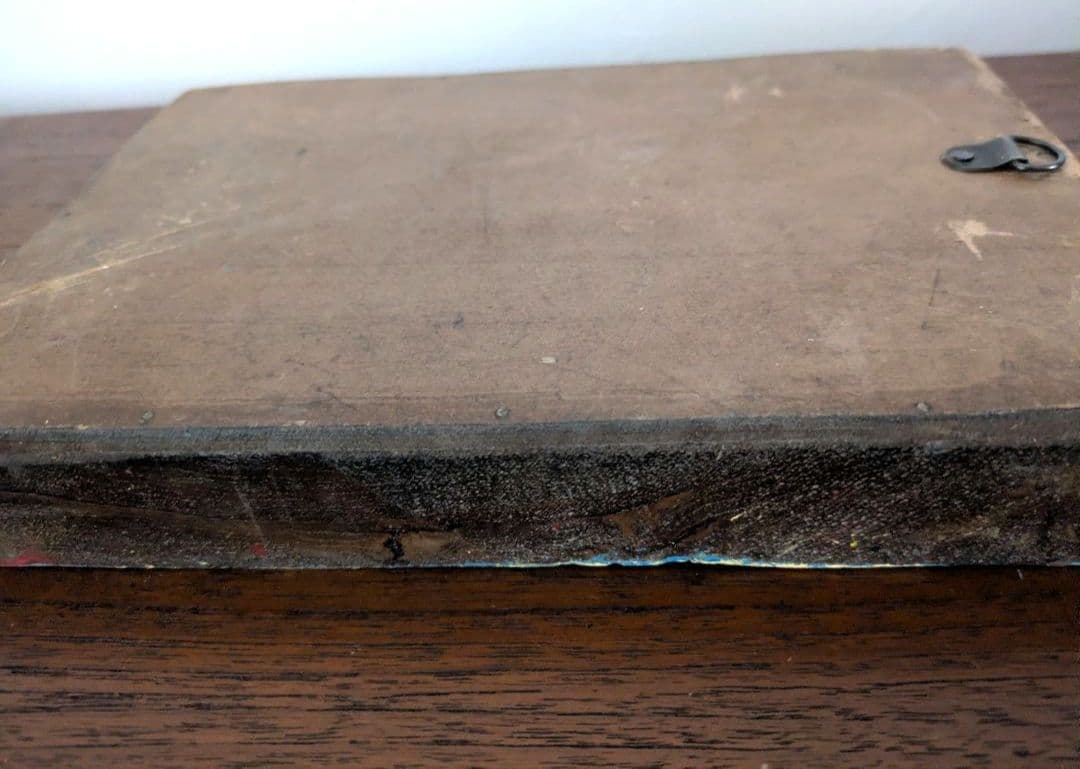 【　インド　ヴィンテージ　ミラー　】鏡　アンティーク　レリーフ　木製　壁掛　木彫