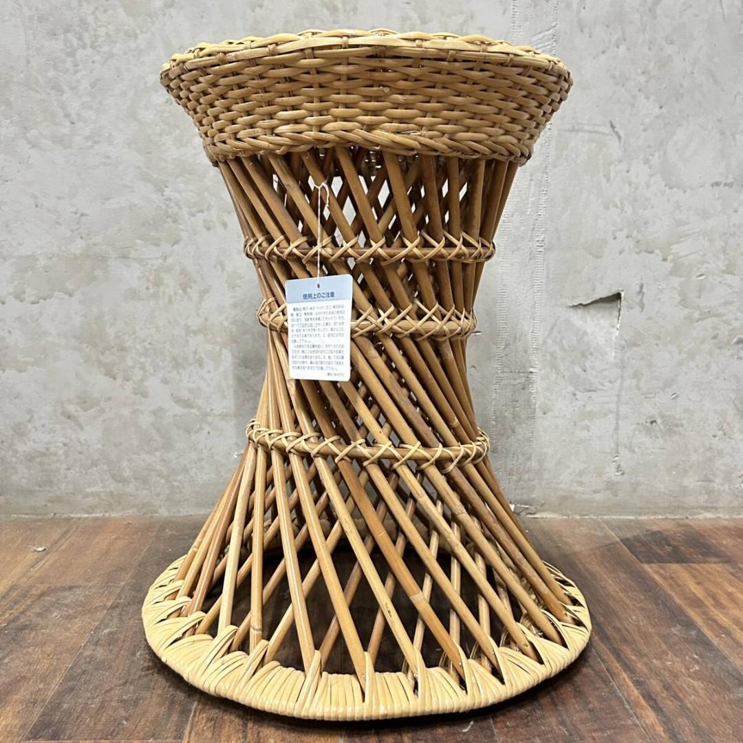 木間 籐家具 ラタン 籐鼓椅子 スツール 腰掛 イス 椅子 サイドテーブル