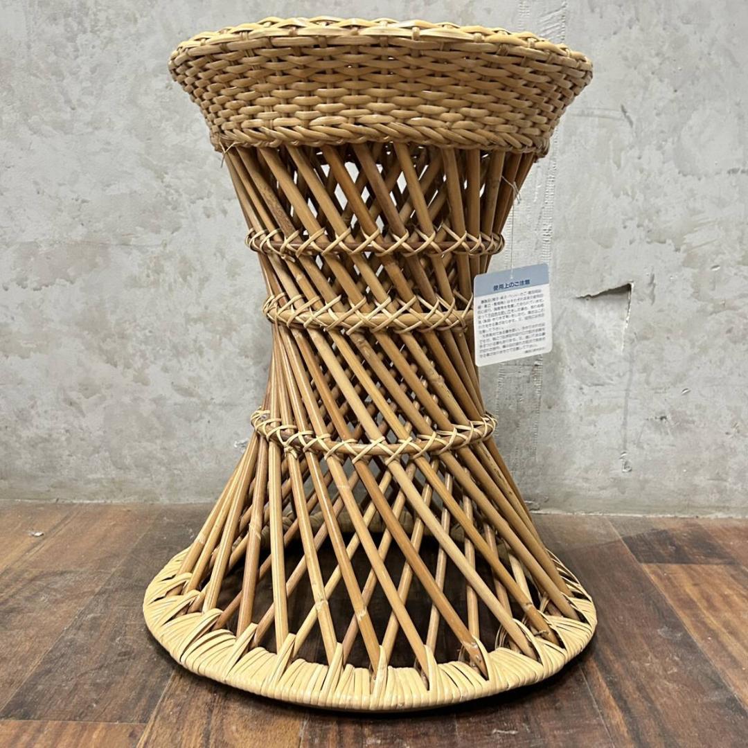 木間 籐家具 ラタン 籐鼓椅子 スツール 腰掛 イス 椅子 サイドテーブル