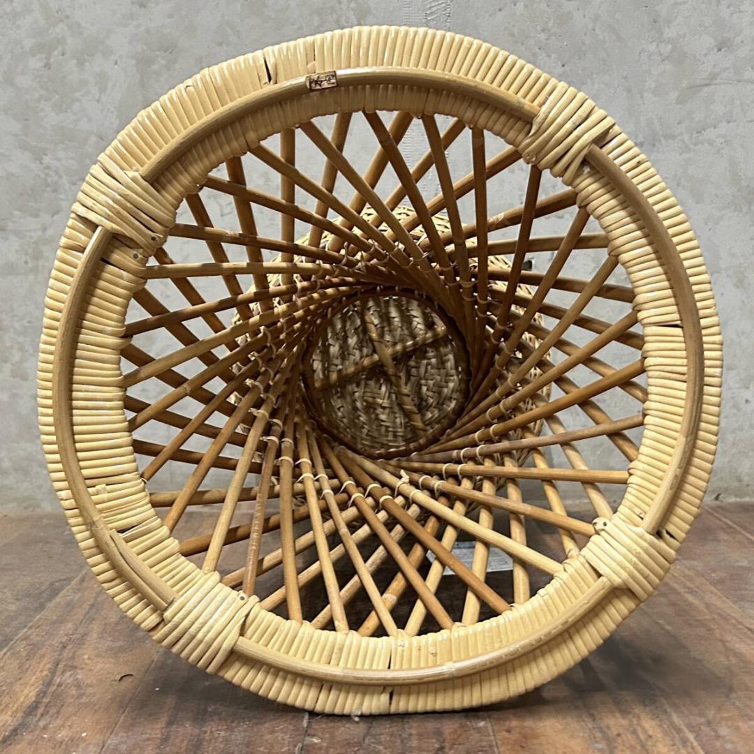 木間 籐家具 ラタン 籐鼓椅子 スツール 腰掛 イス 椅子 サイドテーブル