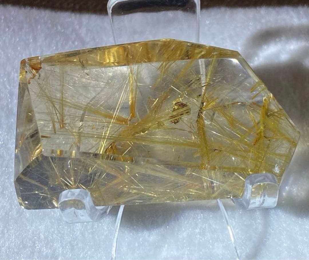 【金運・仕事運上昇】透明タイチンルチル・ライモナイト入フリーフォーム⭐️R186