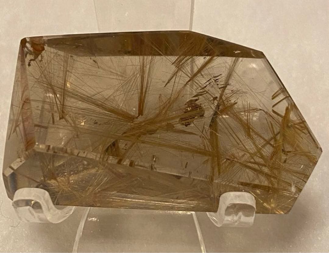 【金運・仕事運上昇】透明タイチンルチル・ライモナイト入フリーフォーム⭐️R186