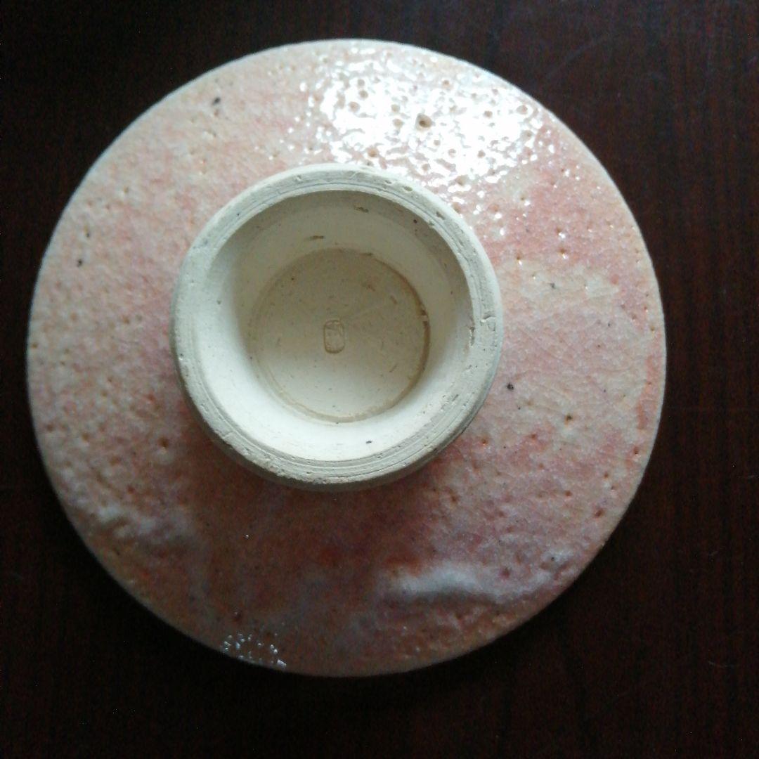 瀬戸焼　加藤春二　志野高台付銘々皿　5枚　16cm　昭和中期