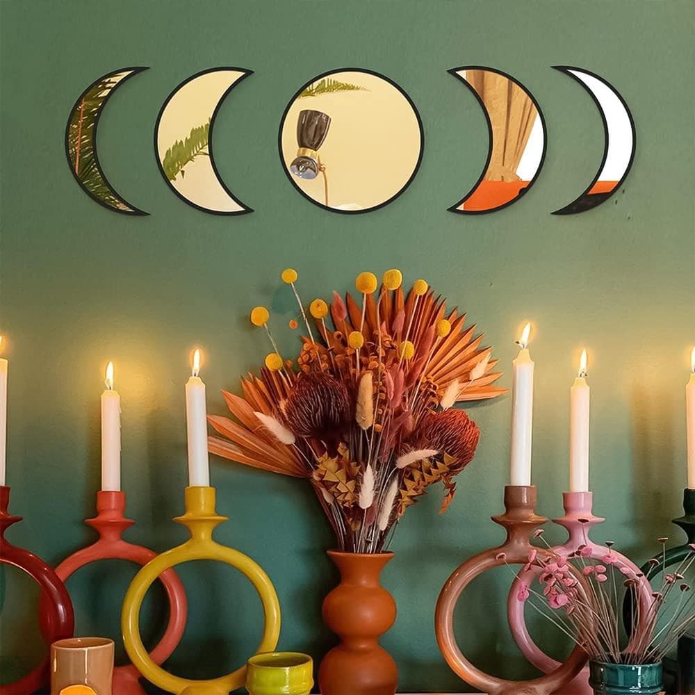 月食 掛け鏡 ミラー インテリア スピリチュアル 月の満ち欠け