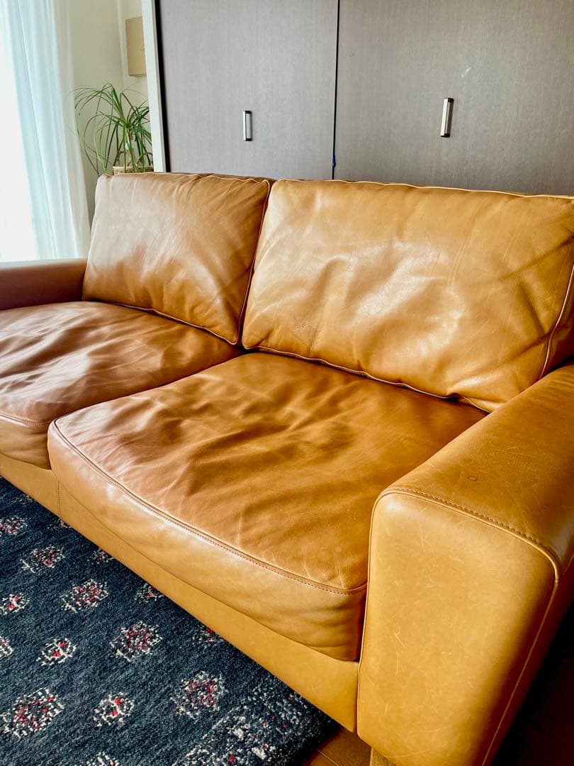 【引取り値引き対応】アクメファニチャー3Pフレスノソファ acme レザー 本革