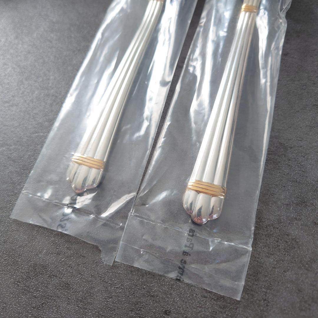 希少 クリストフル アリアゴールドリングデザートスプーン 未開封 2点