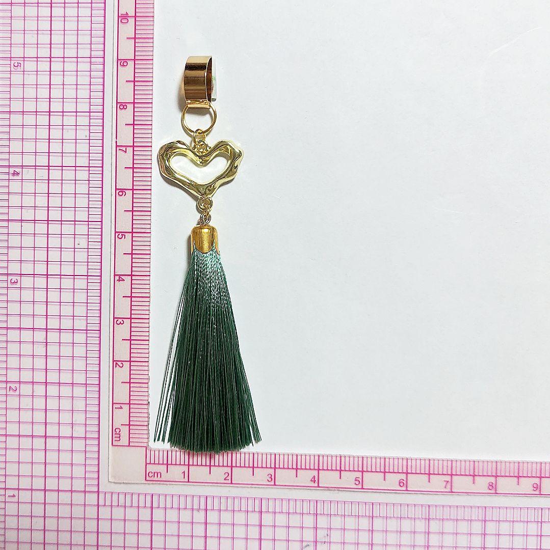 【1225】ハートとタッセルのピアスイヤリング