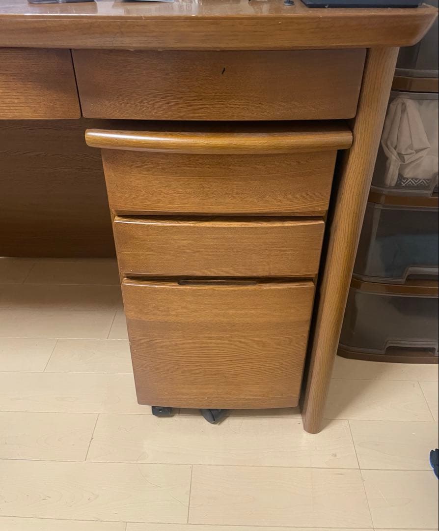 大塚家具 天然木タモ材　ビジネスデスク パソコンデスク学習机/無印アクタス