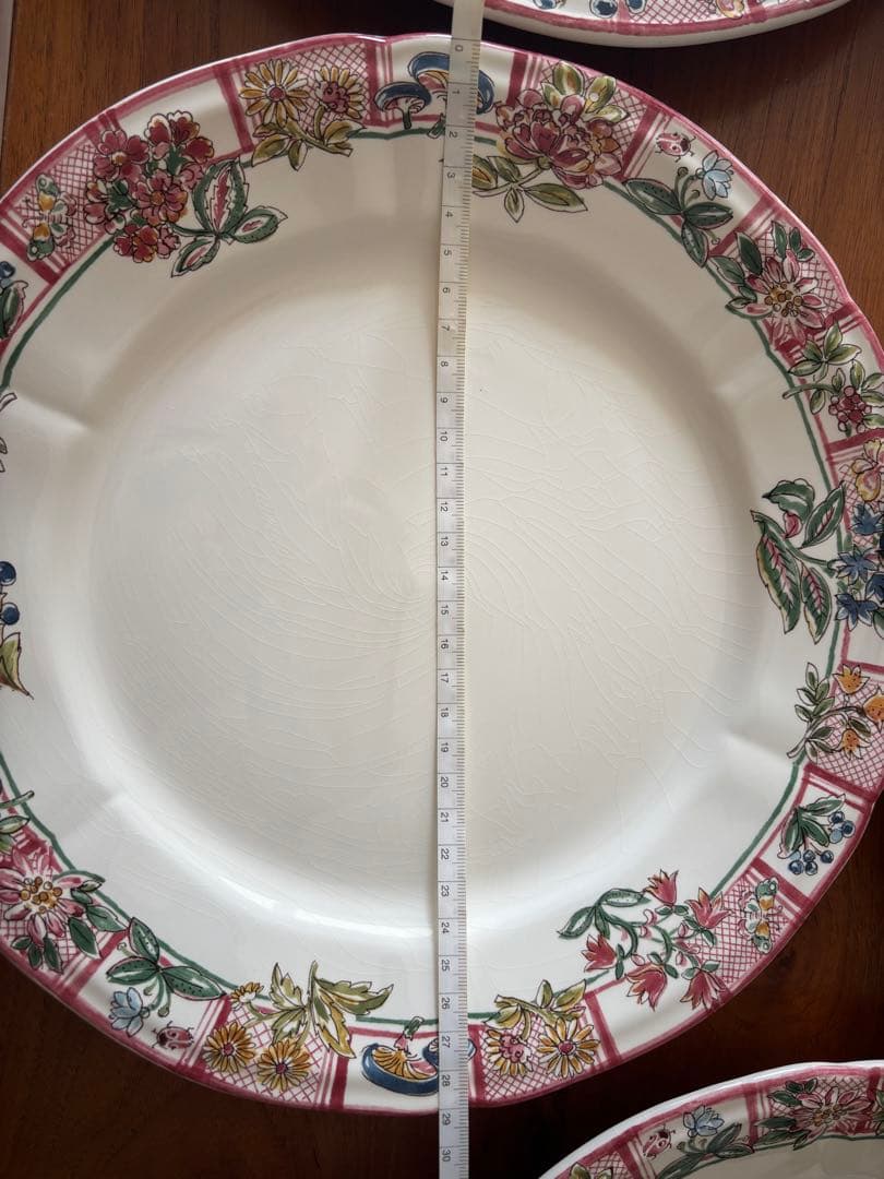 ジアン Gien / Jardin imaginaire 大皿　30cm ５枚