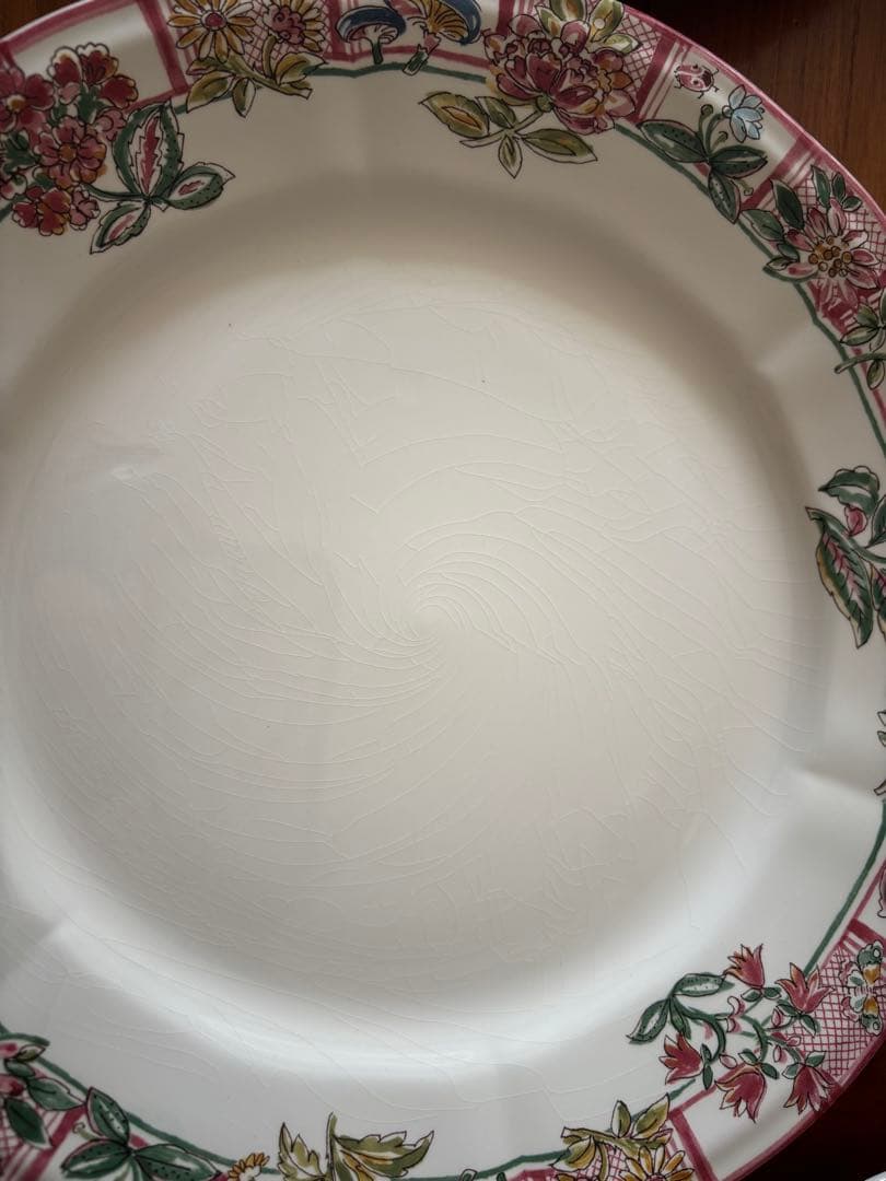 ジアン Gien / Jardin imaginaire 大皿　30cm ５枚