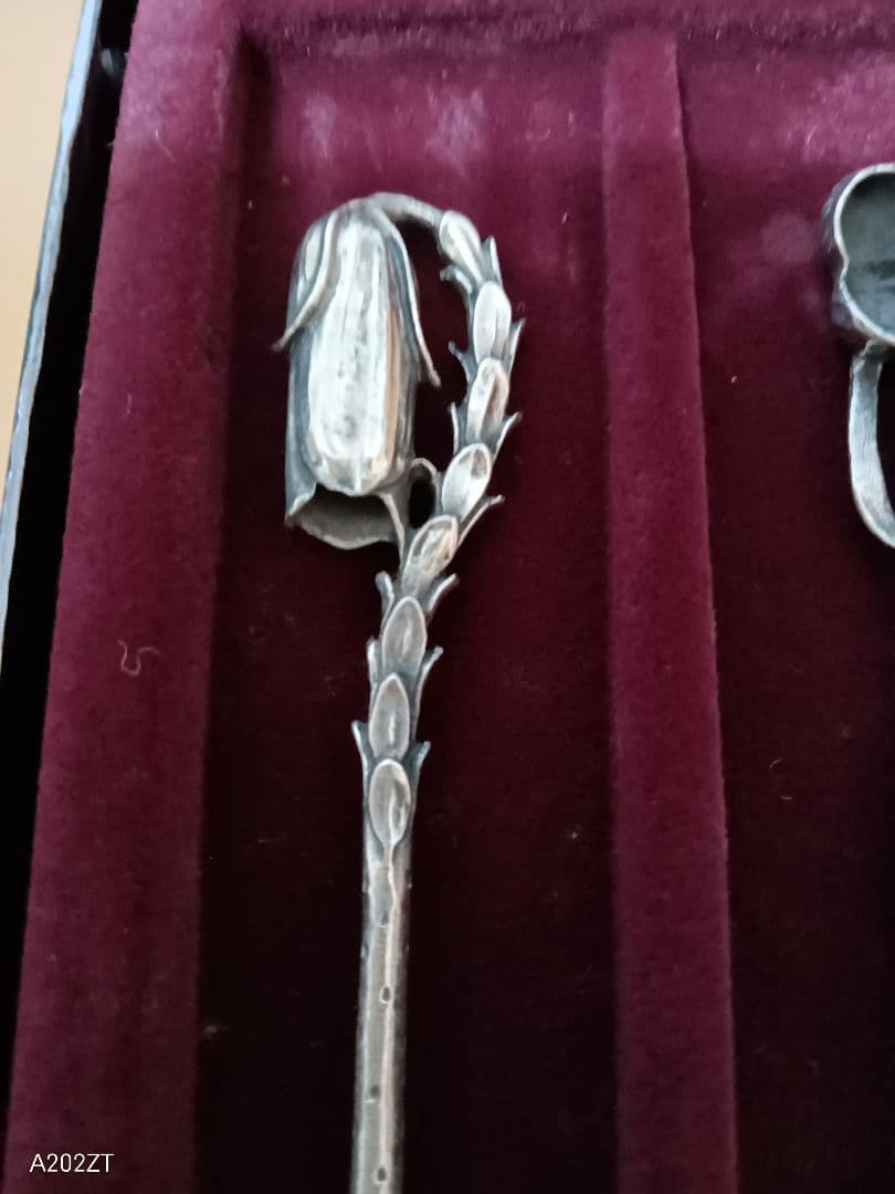 クリストフ ウィドマン 925 銀製 スプーンセット 6種のお花 立体