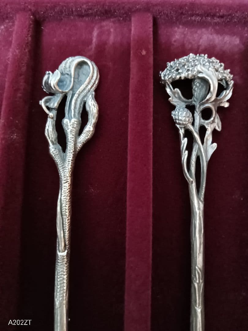 クリストフ ウィドマン 925 銀製 スプーンセット 6種のお花 立体