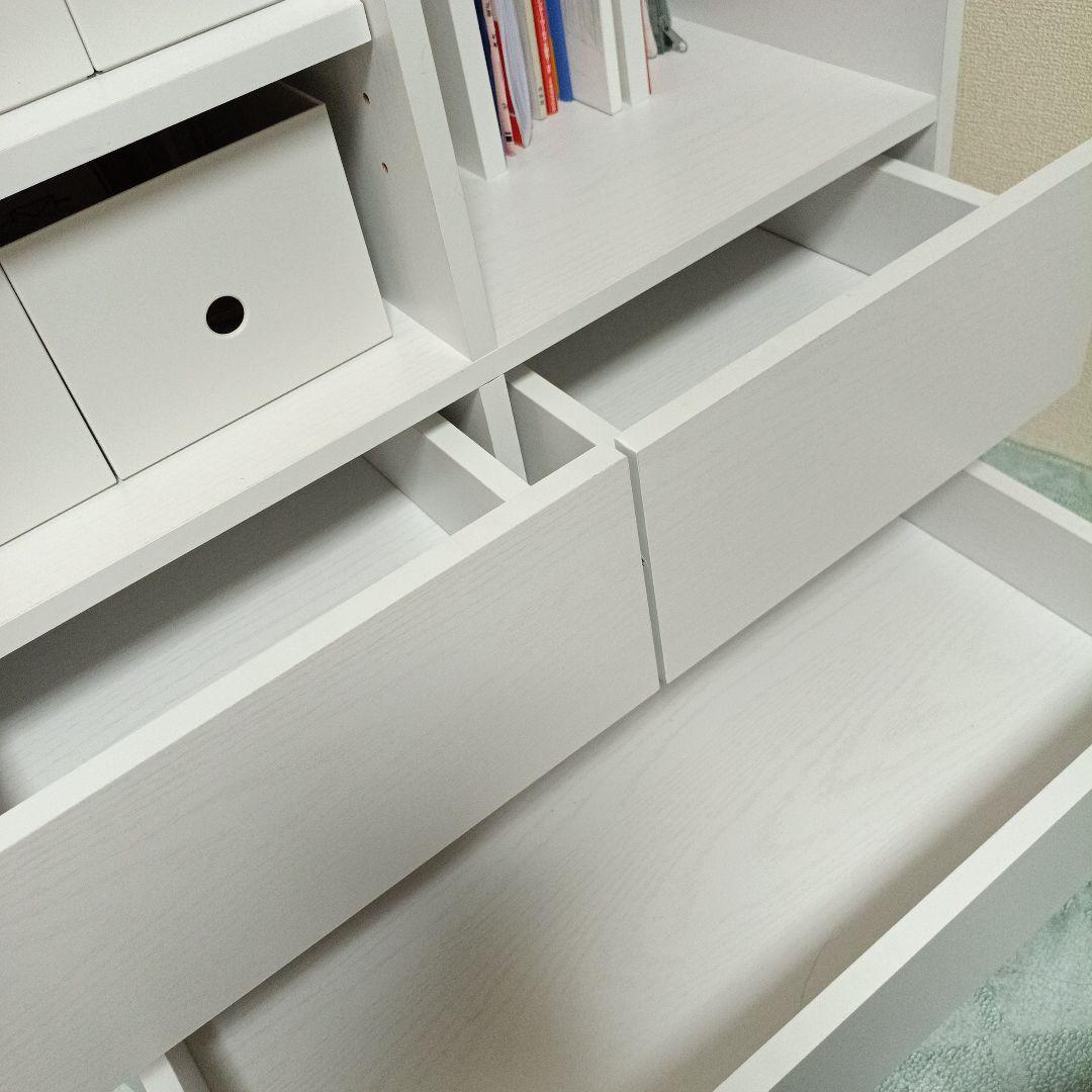 【ミッキー】ランドセルラック　白　収納棚 引き出し