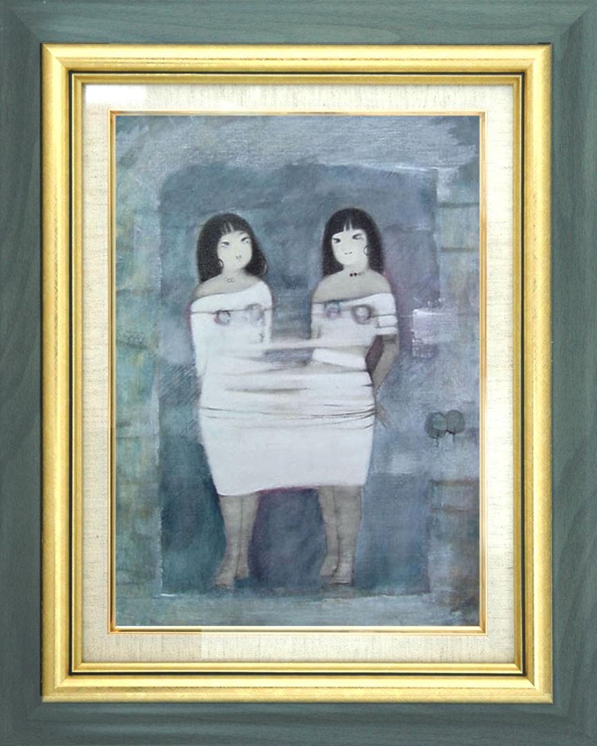 油絵 菅家令子 絵 絵画 インテリア F6-102023 人物 女性像